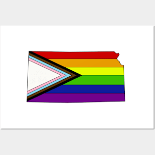 Progress pride flag - Kansas Posters and Art